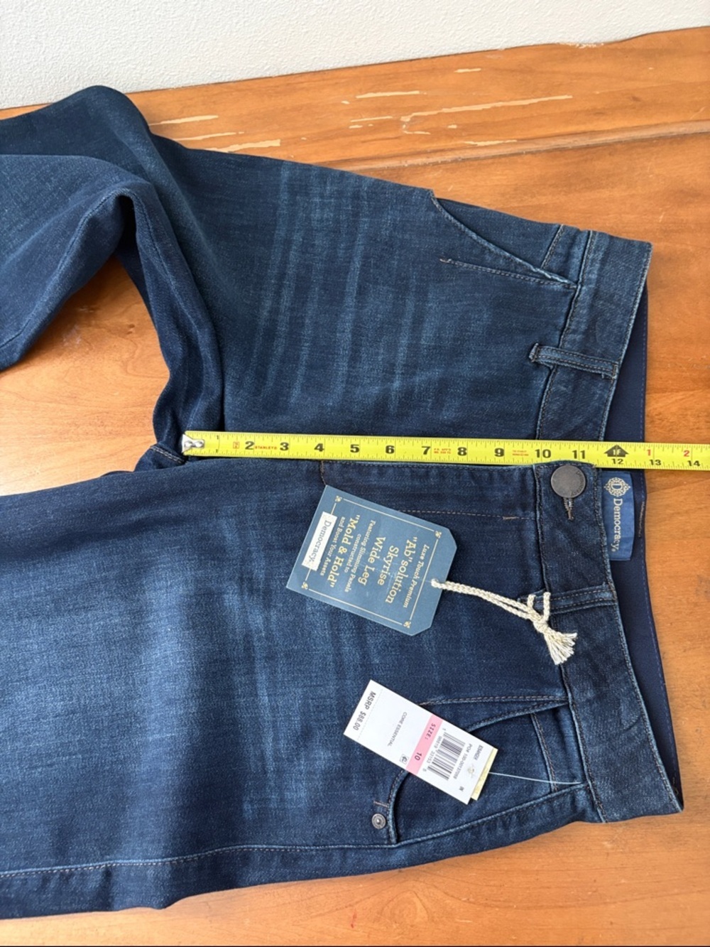 Democracy NWT Ab Solution Șki Rise Wide Leg Jeans Size 10 - Picture 6 of 15